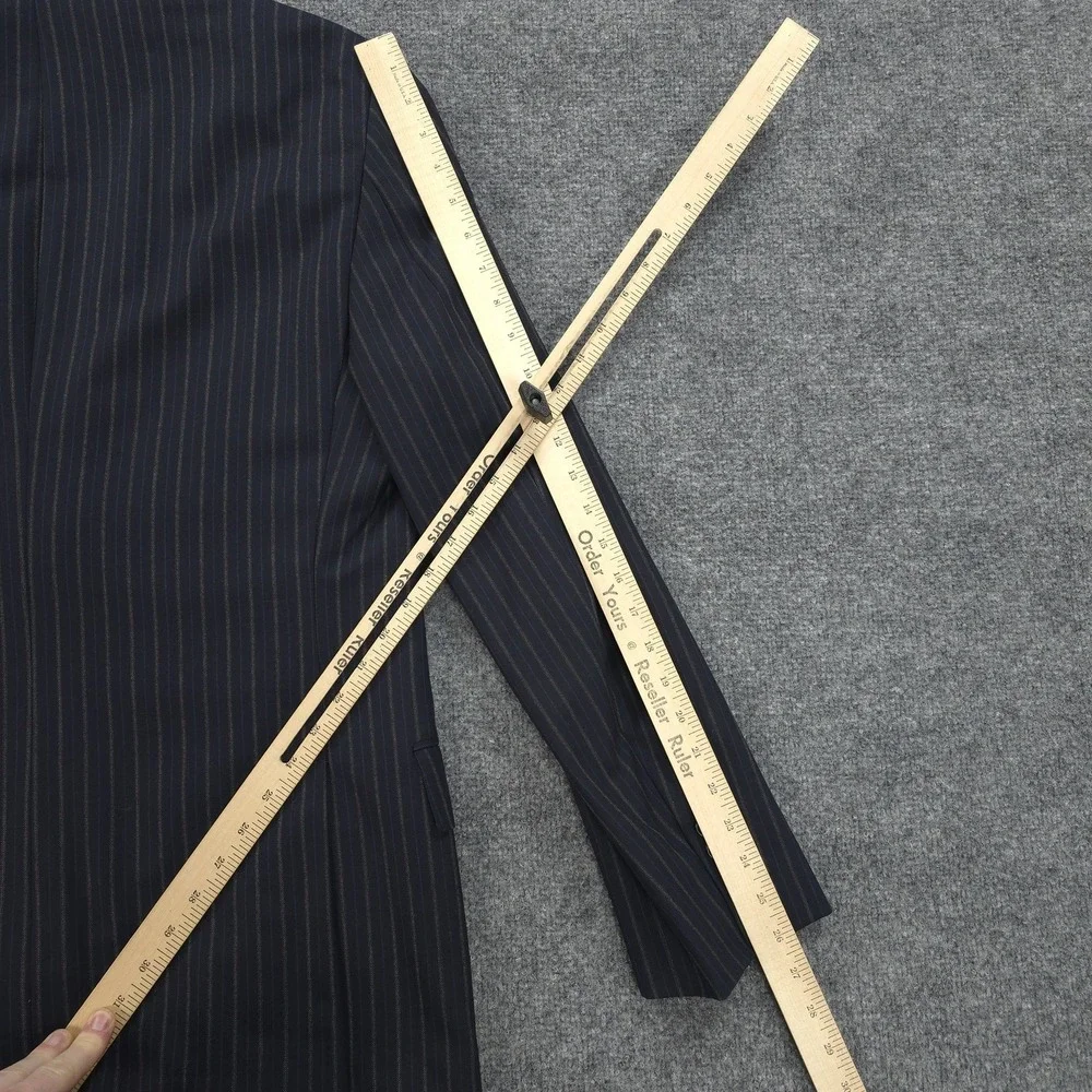 Daryl James Suit Mens 40 33x31 Blue Pinstripe 2 Piece Bespoke NFL Player‎ Custom